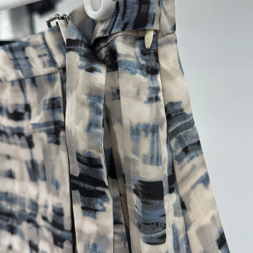 Banana Republic SILKY TWILL WRAP MIDI SKIRT Abstract Print 6 new below knee - Picture 7 of 13